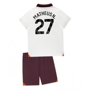Manchester City Matheus Nunes #27 Udebanesæt Børn 2023-24 Kort ærmer (+ korte bukser)